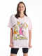 Crew Neck Stone Age Printed Short Sleeve Women's T-Shirt